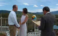 Roof top wedding, Rainbow Room private deck, La Dona Luz Inn, An Historic Bed and Breakfast in Taos